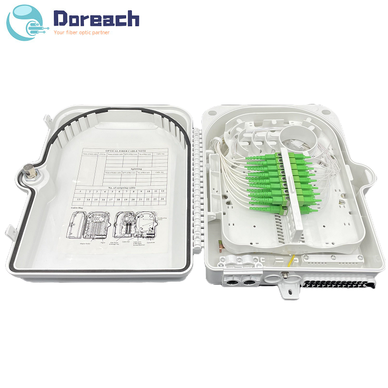 24cores FTTH fiber optic terminal box with 24 SC APC adapters