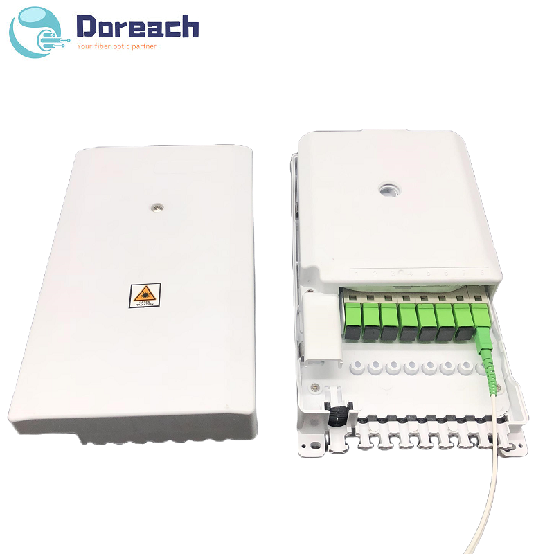 Indoor 8 cores fiber optic distribution box 